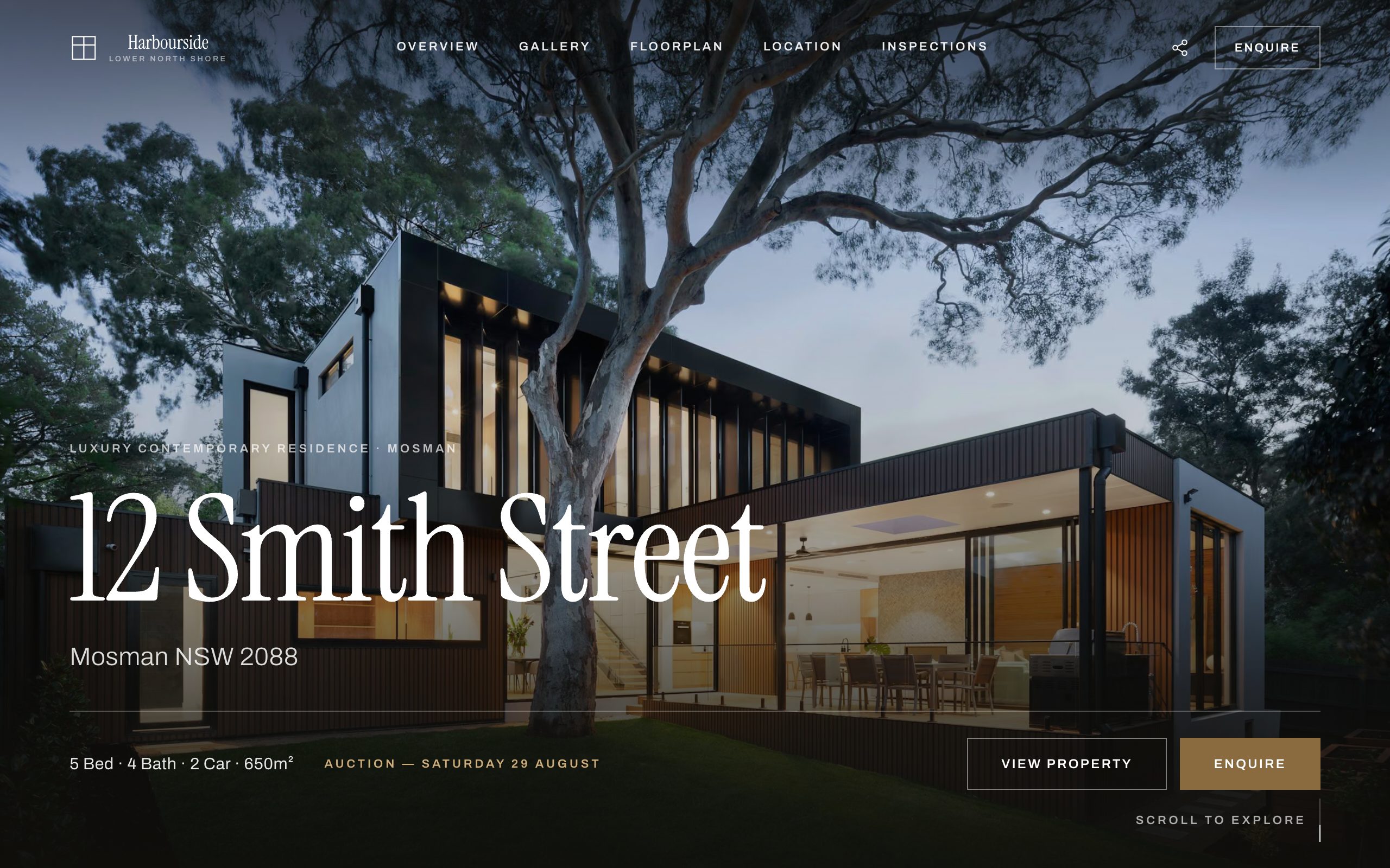 Property listing microsite